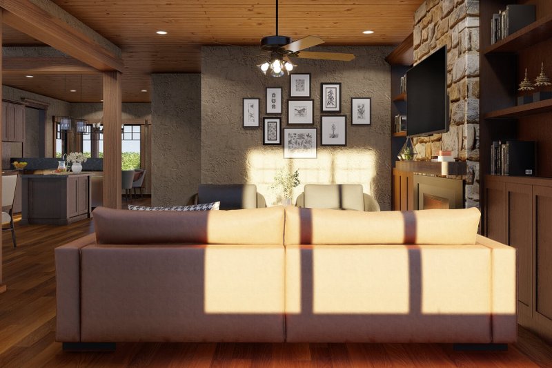 House Blueprint - Interior - Family Room 2 for European House Plan #17-2260 - 3 bed, 2.5 bath