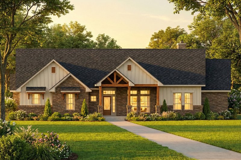 Home Plan - Traditional Exterior - Front Elevation Plan #80-166