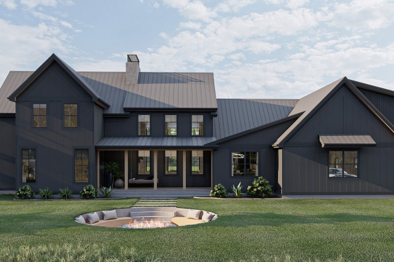 House Design - Exterior - Rear Elevation for Farmhouse House Plan #455-239 - 5 bed, 4 bath
