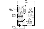 Contemporary Style House Plan - 3 Beds 1 Baths 1291 Sq/Ft Plan #25-4583 