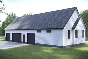 Exterior - Rear Elevation 1 for Farmhouse House Plan #1089-44 - 3 bed, 2.5 bath