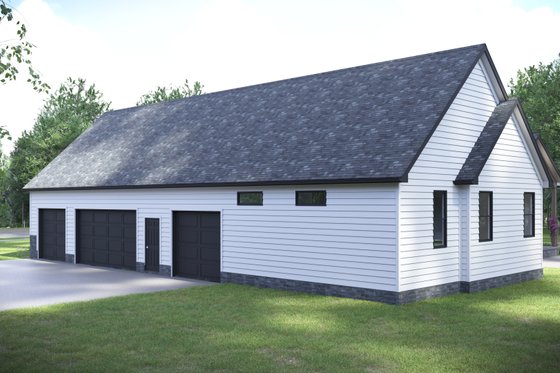 Exterior - Rear Elevation 1 for Farmhouse House Plan #1089-44 - 3 bed, 2.5 bath