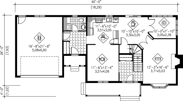 Traditional Floor Plan - Main Floor Plan #25-247