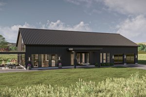 Exterior - Front Elevation for Barndominium House Plan #455-334 - 3 bed, 2.5 bath