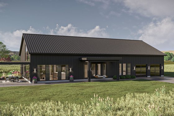 Exterior - Front Elevation for Barndominium House Plan #455-334 - 3 bed, 2.5 bath