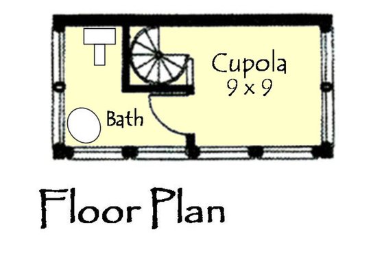 Floor Plan - Upper Floor for Craftsman House Plan #921-16 - 2 bed, 2 bath