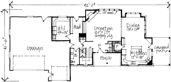 European Floor Plan - Main Floor Plan #308-174