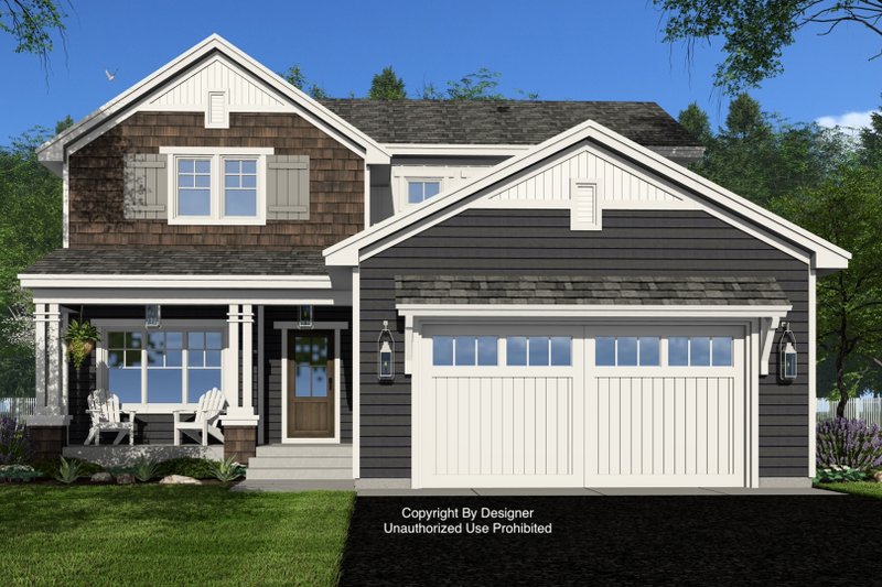 Bungalow Style House Plan - 3 Beds 3.5 Baths 2132 Sq/Ft Plan #51-1381