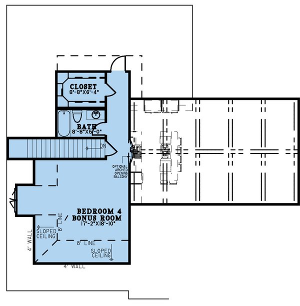 Traditional Floor Plan - Upper Floor Plan #923-235