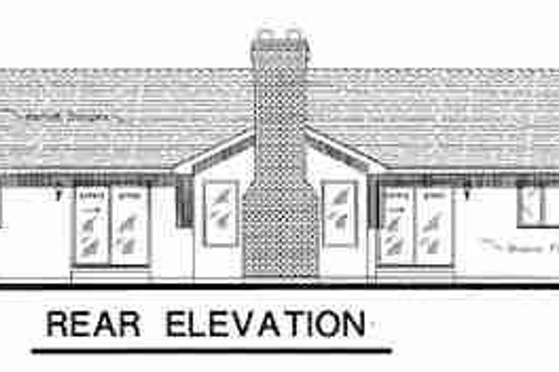Home Plan - Exterior - Rear Elevation for European House Plan #18-9010 - 3 bed, 2 bath