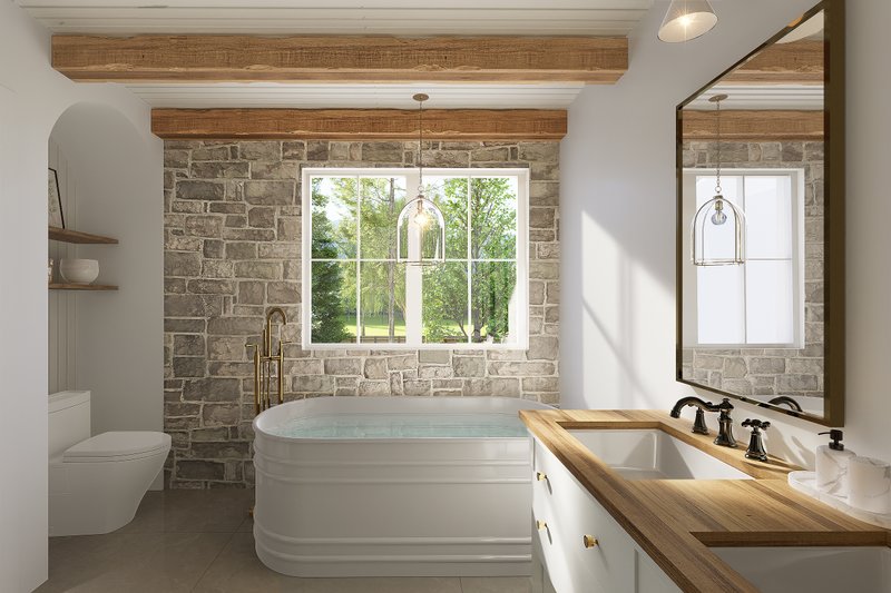 Architectural House Design - Interior - Master Bathroom 1 for Farmhouse House Plan #23-2833 - 3 bed, 2.5 bath