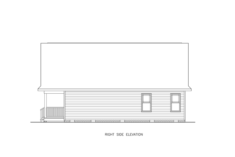 House Plan Design - Exterior - Other Elevation 1 for Traditional House Plan #54-614 - 3 bed, 2 bath
