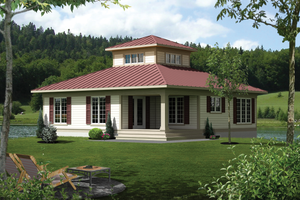 Country Exterior - Front Elevation Plan #25-4747