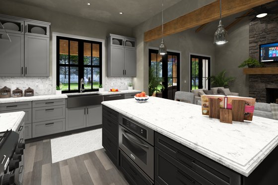 Interior - Kitchen 1 for Cottage House Plan #120-286 - 3 bed, 2.5 bath