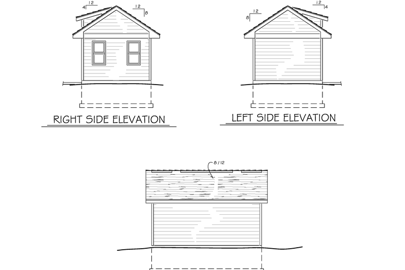 House Plan Design - Exterior - Other Elevation for Traditional House Plan #1122-10, 1 bath