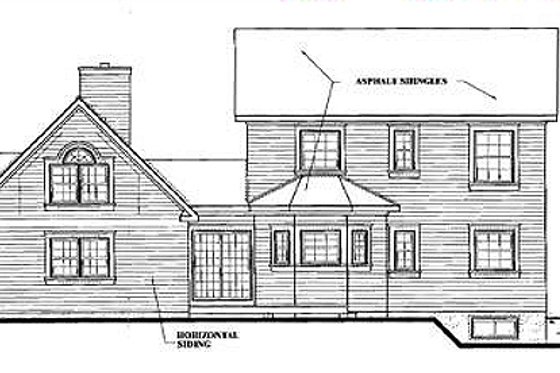 Exterior - Rear Elevation for Victorian House Plan #23-2017 - 4 bed, 3.5 bath