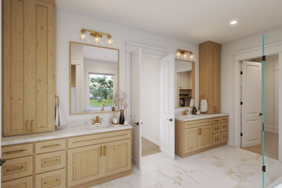 Interior - Master Bathroom 1 for Farmhouse House Plan #430-395 - 3 bed, 2.5 bath
