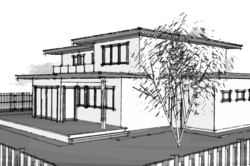 Dream House Plan - Exterior - Other Elevation 2 for Contemporary House Plan #1101-53 - 3 bed, 3.5 bath