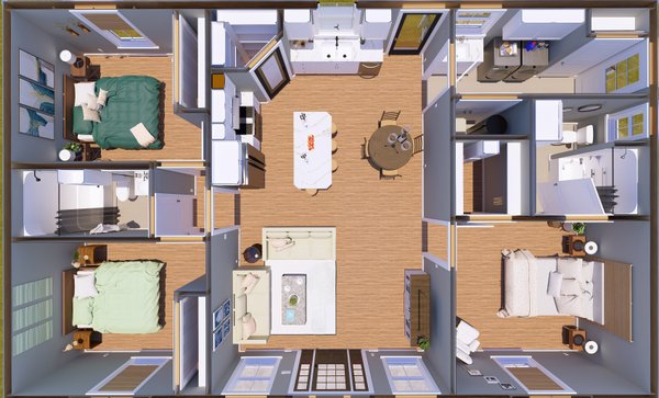 Farmhouse Floor Plan - Main Floor Plan #44-273