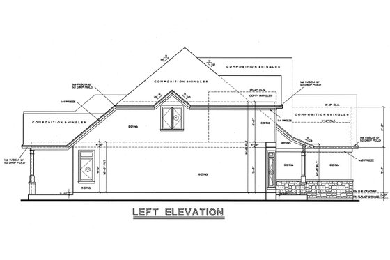 Exterior - Other Elevation for Craftsman House Plan #20-1056 - 4 bed, 3.5 bath