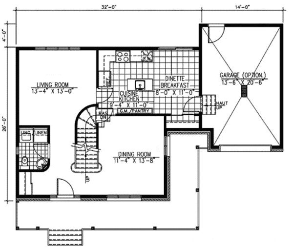 Traditional Floor Plan - Main Floor Plan #138-301