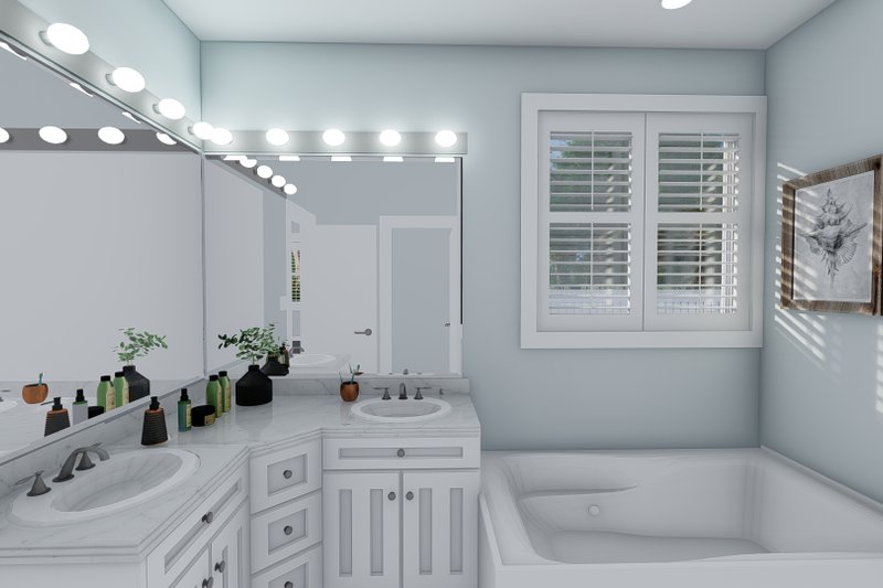 House Blueprint - Interior - Master Bathroom 1 for Farmhouse House Plan #1060-104 - 3 bed, 2 bath