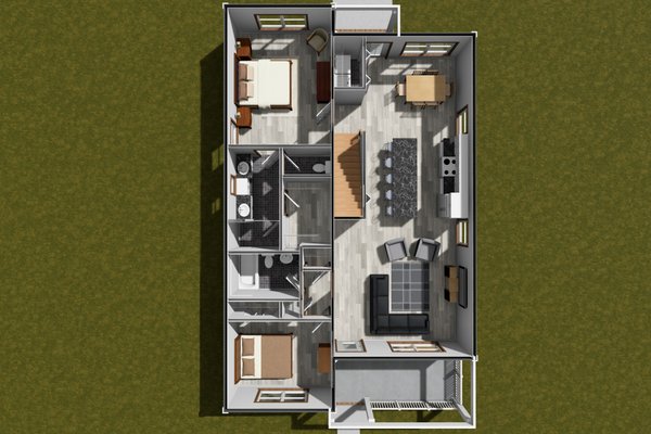 House Blueprint - Cottage Floor Plan - Main Floor Plan #513-2367