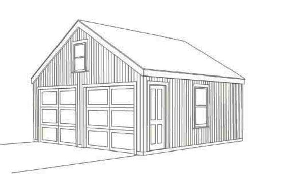 Exterior - Front Elevation for Country House Plan #477-1, 0 bath