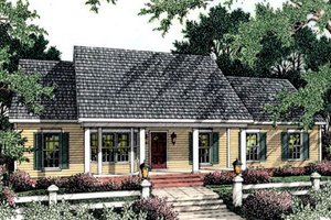 Architectural House Design - Country Exterior - Front Elevation Plan #406-122