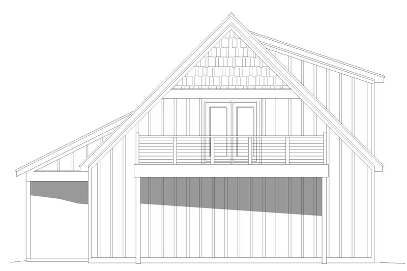 Home Plan - Exterior - Rear Elevation 1 for Traditional House Plan #932-480, 0 bath
