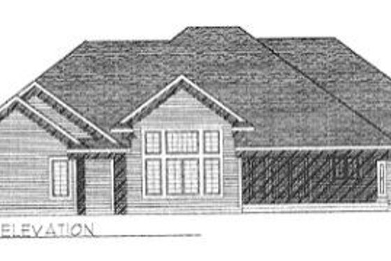 Exterior - Rear Elevation for Traditional House Plan #70-411 - 4 bed, 2.5 bath