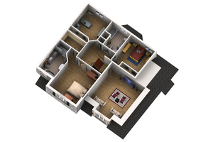 Floor Plan - Upper Floor 1 for Traditional House Plan #25-4610 - 4 bed, 3 bath