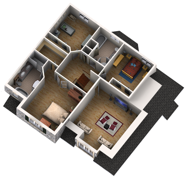 Traditional Floor Plan - Upper Floor Plan #25-4610