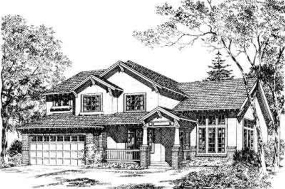 Exterior - Front Elevation for Bungalow House Plan #312-369 - 4 bed, 2.5 bath