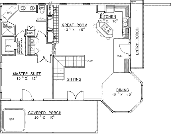 House Plan Design - Traditional Floor Plan - Main Floor Plan #117-332