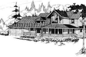 Farmhouse Exterior - Front Elevation Plan #124-125