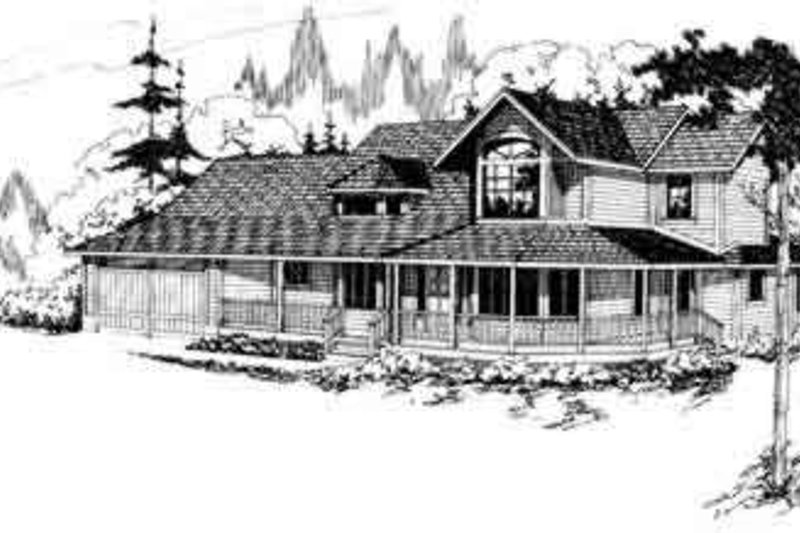 Dream House Plan - Farmhouse Exterior - Front Elevation Plan #124-125