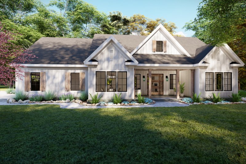 Dream House Plan - Farmhouse Exterior - Front Elevation Plan #1094-12