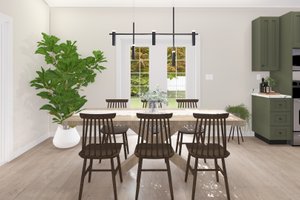 Interior - Dining Room for Bungalow House Plan #1060-279 - 2 bed, 1 bath