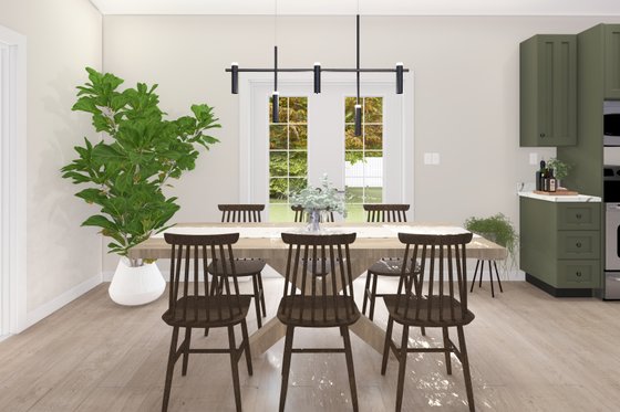 Interior - Dining Room for Bungalow House Plan #1060-279 - 2 bed, 1 bath