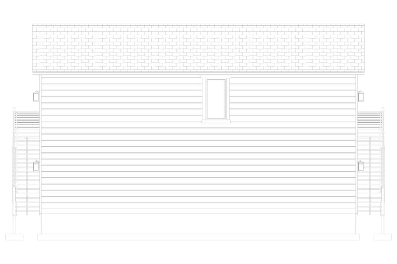 Architectural House Design - Exterior - Rear Elevation 1 for Farmhouse House Plan #1060-350 - 2 bed, 1 bath