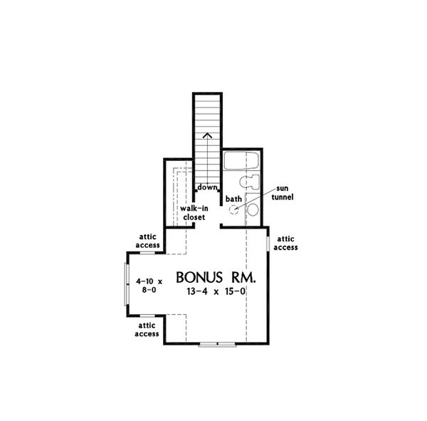 House Design - Ranch Floor Plan - Upper Floor Plan #929-1118