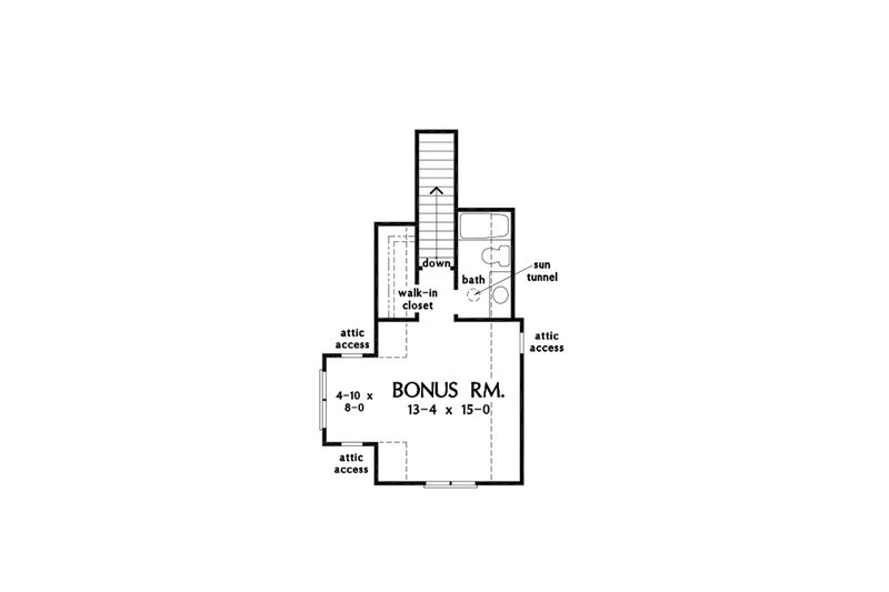 Dream House Plan - Floor Plan - Upper Floor for Farmhouse House Plan #929-1118 - 3 bed, 2 bath