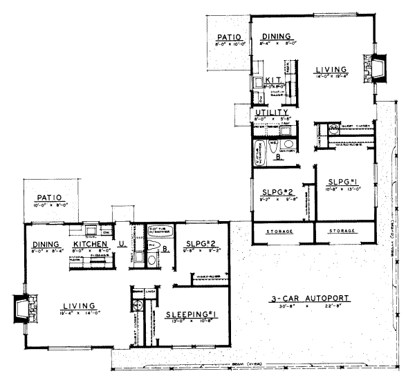 Ranch Floor Plan - Main Floor Plan #303-264