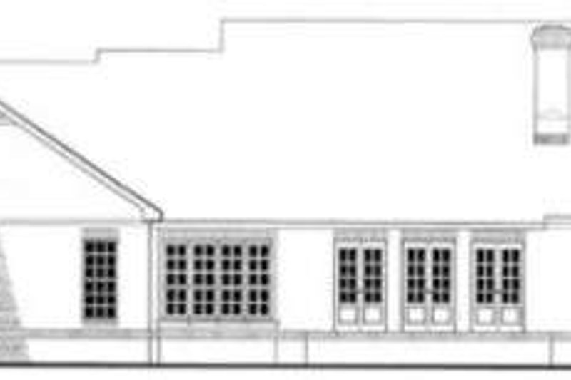 Home Plan - Exterior - Rear Elevation for Southern House Plan #406-196 - 3 bed, 2 bath