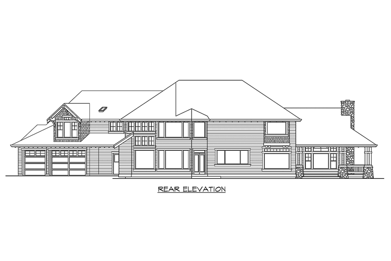 Dream House Plan - Exterior - Other Elevation 2 for Craftsman House Plan #132-174 - 5 bed, 4.5 bath