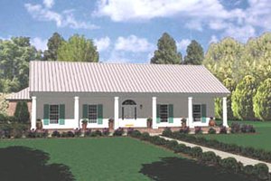 Ranch Exterior - Front Elevation Plan #36-188