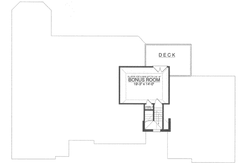 House Blueprint - Floor Plan - Other Floor for European House Plan #40-368 - 3 bed, 2.5 bath
