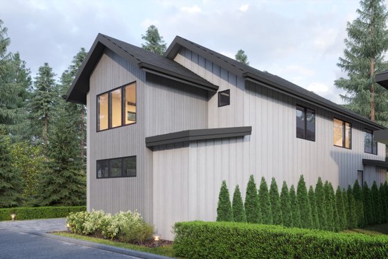 Exterior - Front Elevation 3 for Modern House Plan #1066-203 - 4 bed, 3.5 bath