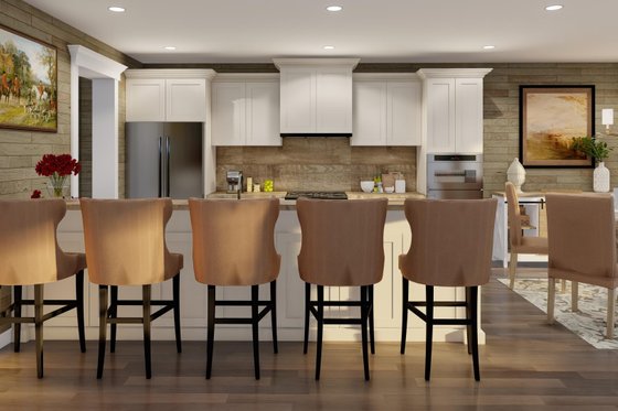 Interior - Kitchen for European House Plan #17-2574 - 3 bed, 2.5 bath